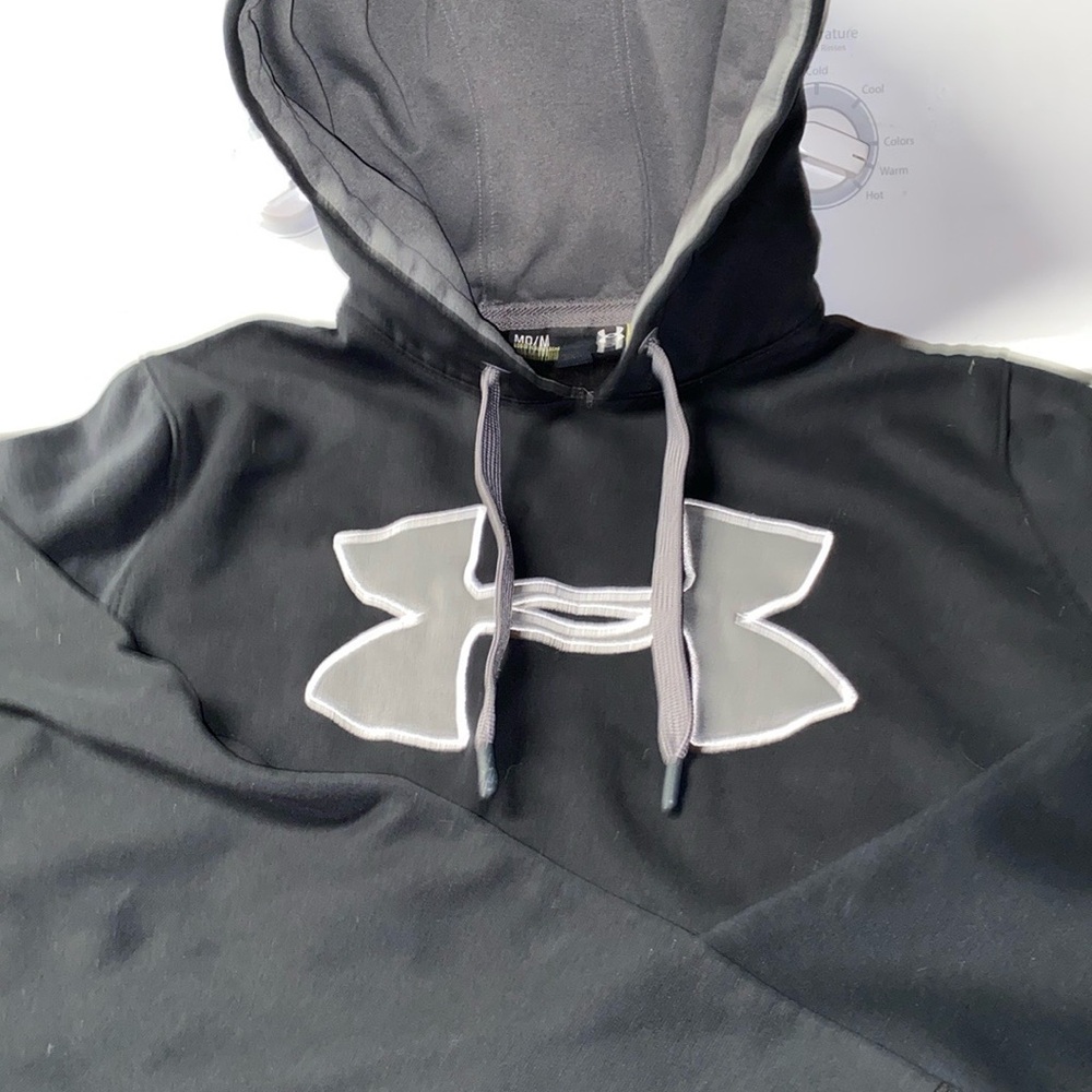 Under Armour Black Hoodie with Gray Logo - Picture 4 of 5